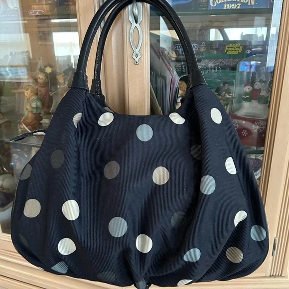 Kate Spade  EUC storybook lining Black Polka Dot Women's Bag - Picture 2 of 7